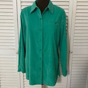 **SOLD** Sag Harbor Green Shirt style Jacket Size 16W